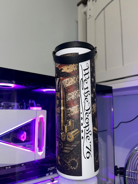 Custom 20oz Skinny Tumbler with Handle — Flip Spout