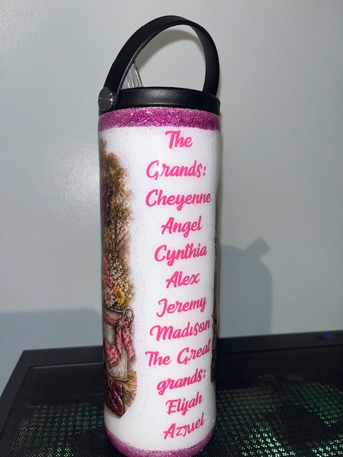 Custom 20oz Skinny Tumbler with Handle — Flip Spout