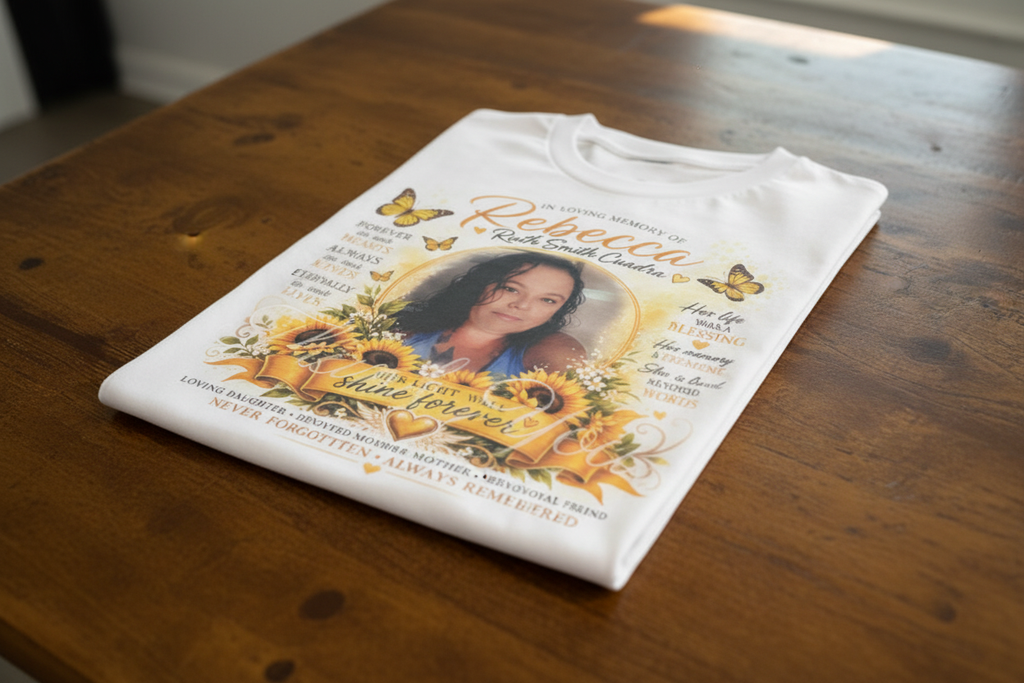 Sunflower Memorial Shirt Design on T-Shirt